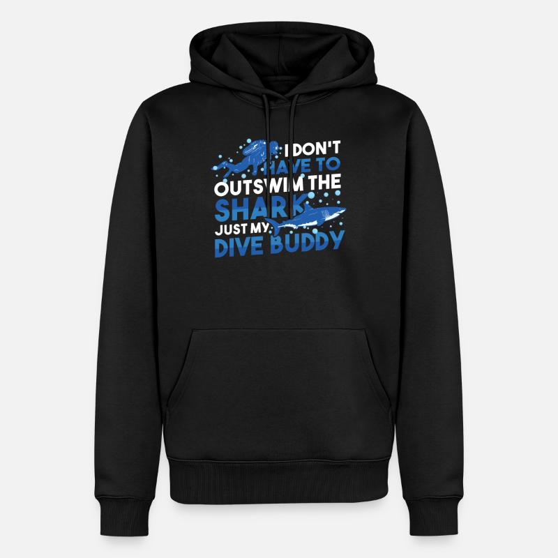 Tauchen - Männer Premium Bio Hoodie - Schwarz