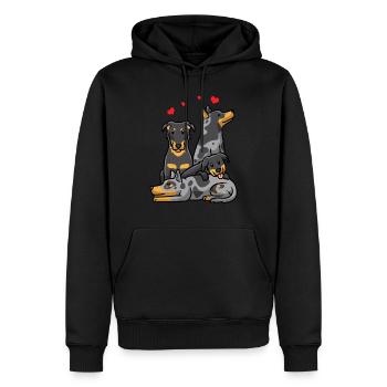 Beauceron Hunde Berger de Beauce Hundebesitzer - Männer Premium Bio Hoodie - Schwarz - Vorne - Nico (187cm)
