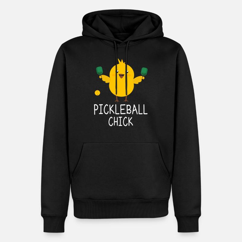 Pickleball Chick - Playing Pickleball - Männer Premium Bio Hoodie - Schwarz