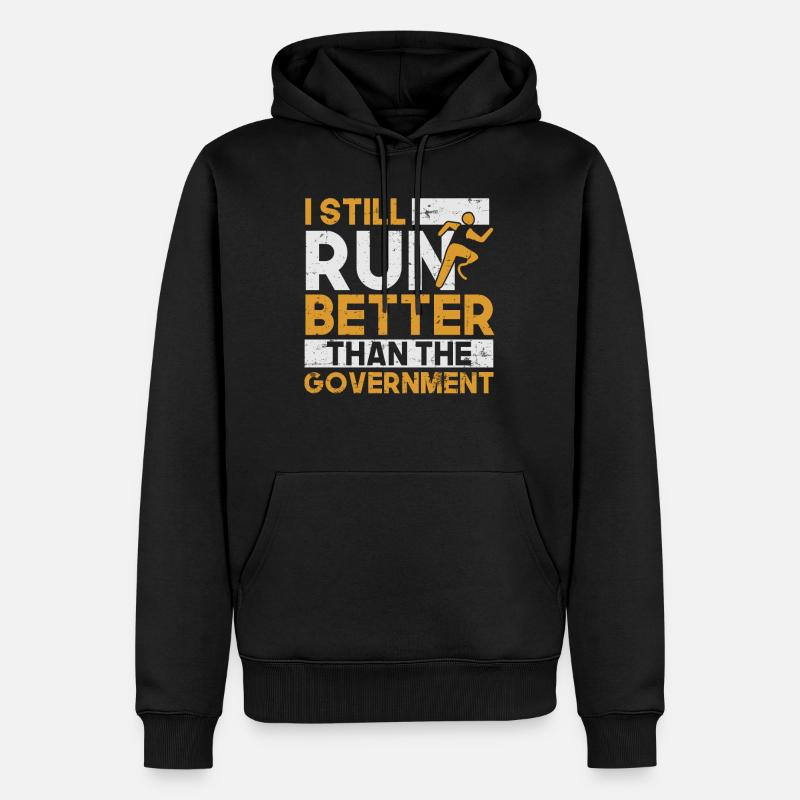 Amputation Rollstuhl - Männer Premium Bio Hoodie - Schwarz