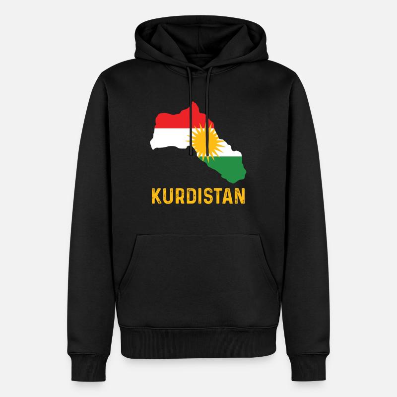 Kurdistan drapeau Kurde Patrie - Sweat à capuche Premium bio Homme - noir