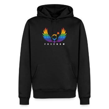 Gay Pride Month Liberté CSD - Sweat à capuche Premium bio Homme - noir - Devant - Nico (187cm)