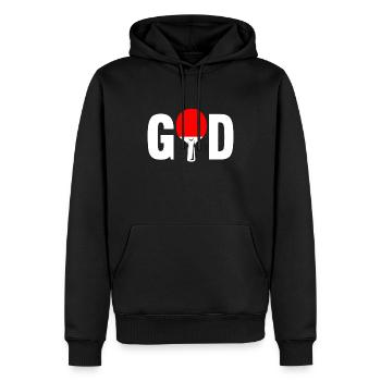 Tischtennis Spieler Spielerin Tischttennis God - Männer Premium Bio Hoodie - Schwarz - Vorne - Nico (187cm)