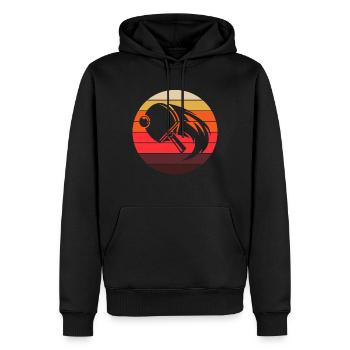 Tischtennis Vintage Retro Spieler Spielerin - Männer Premium Bio Hoodie - Schwarz - Vorne - Nico (187cm)