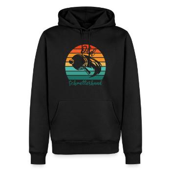 Tischtennis Retro Spieler Old Schmetterhand - Männer Premium Bio Hoodie - Schwarz - Vorne - Nico (187cm)