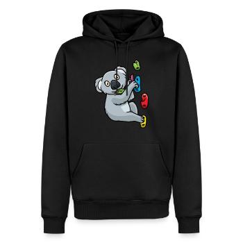 Boulderer Bouldern Koala Klettern Kletterwand - Männer Premium Bio Hoodie - Schwarz - Vorne - Nico (187cm)
