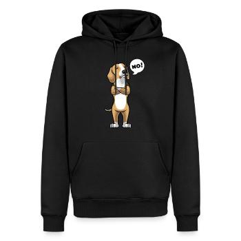 Sturer Deutsche Bracke Hund Olper Westfälische - Männer Premium Bio Hoodie - Schwarz - Vorne - Nico (187cm)
