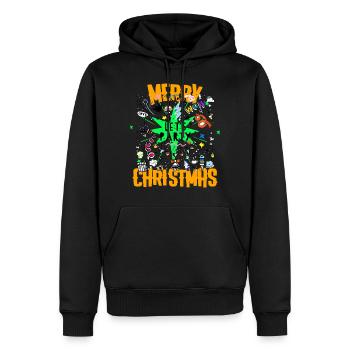 Noël Noël Noël Noël - Sweat à capuche Premium bio Homme - noir - Devant - Nico (187cm)