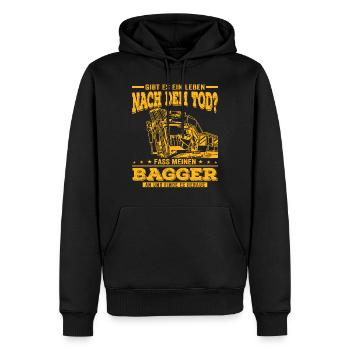 Baggerfahrer Baggern Bagger Baggerführer - Männer Premium Bio Hoodie - Schwarz - Vorne - Nico (187cm)