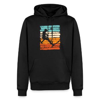 Scooter scooter pliante - Sweat à capuche Premium bio Homme - noir - Devant - Nico (187cm)
