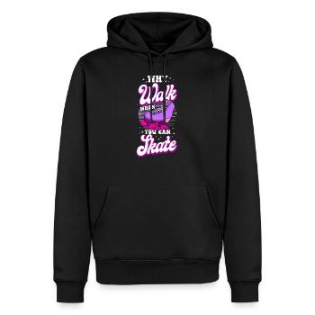 Cool Roller Skating Skate Girl - Männer Premium Bio Hoodie - Schwarz - Vorne - Nico (187cm)