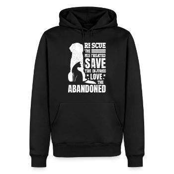 Tierrettung lustig - Männer Premium Bio Hoodie - Schwarz - Vorne - Nico (187cm)