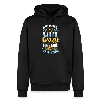 Les poissons rendant ma femme folle un réservoir à la fois - Sweat à capuche Premium bio Homme - noir - Devant - Nico (187cm)
