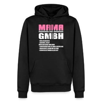 Mama GmbH Mutter Muttertag Geschenk - Männer Premium Bio Hoodie - Schwarz - Vorne - Nico (187cm)