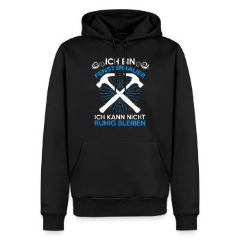 Glaser Baustelle Fensterbauer - Männer Premium Bio Hoodie - Schwarz - Vorne - Nico (187cm)