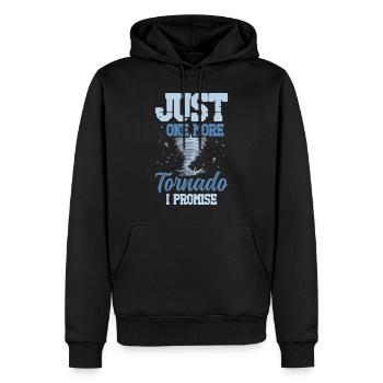 Storm chasing funny Tornado - Men’s Premium Organic Hoodie - black - Front - Nico (187cm)