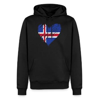 iceland - Männer Premium Bio Hoodie - Schwarz - Vorne - Nico (187cm)