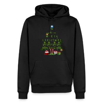 Noël Noël Noël Noël - Sweat à capuche Premium bio Homme - noir - Devant - Nico (187cm)