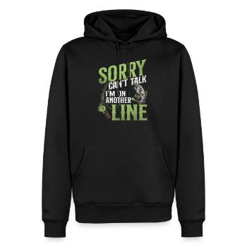Fishing Vintage - Männer Premium Bio Hoodie - Schwarz - Vorne - Nico (187cm)