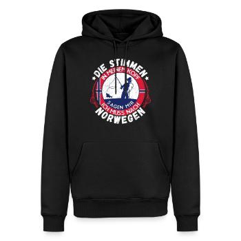 Angeln Norwegen - Männer Premium Bio Hoodie - Schwarz - Vorne - Nico (187cm)