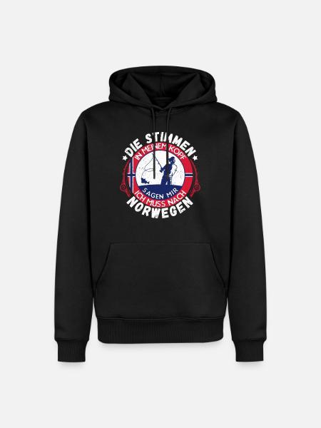 Angeln Norwegen - Männer Premium Bio Hoodie - Schwarz