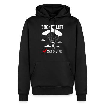 Bucket List Skydiving Vintage - Männer Premium Bio Hoodie - Schwarz - Vorne - Nico (187cm)