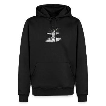 Blacksmith Anvil Hammer Hifschmied Blacksmith Gift - Men’s Premium Organic Hoodie - black - Front - Nico (187cm)