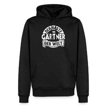 Bester Gärtner der Welt Garten Lustig Hobbygärtner - Männer Premium Bio Hoodie - Schwarz - Vorne - Nico (187cm)