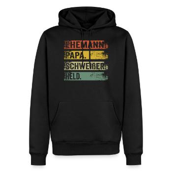 Schweißer Papa Vater Vatertag Metallbauer - Männer Premium Bio Hoodie - Schwarz - Vorne - Nico (187cm)