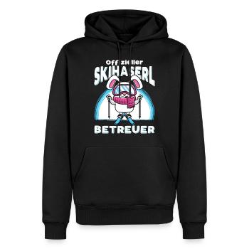 Moniteur officiel moniteur de ski Vacances de ski - Sweat à capuche Premium bio Homme - noir - Devant - Nico (187cm)
