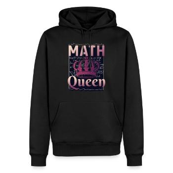 Math Queen - Sweat à capuche Premium bio Homme - noir - Devant - Nico (187cm)