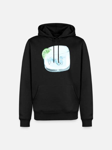 Glaçons verre verre - Sweat à capuche Premium bio Homme - noir