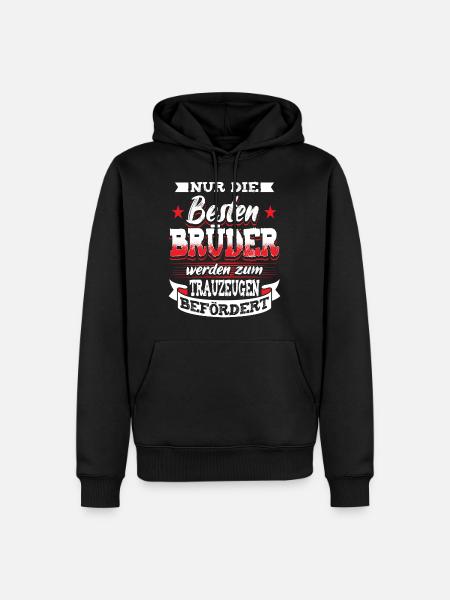 Trauzeuge Hochzeit - Männer Premium Bio Hoodie - Schwarz