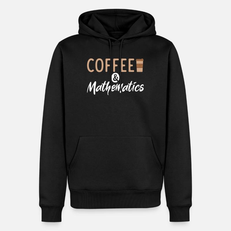 Coffee &Mathematics - Sweat à capuche Premium bio Homme - noir