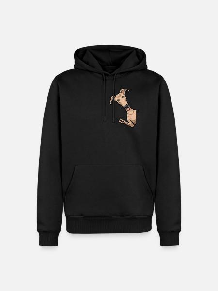 Galgo espanol chien à vélo - Herre Premium økologisk hoodie - sort