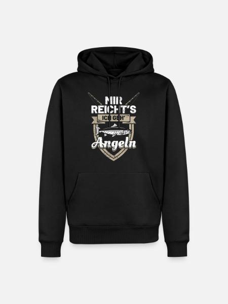 Angler - Männer Premium Bio Hoodie - Schwarz