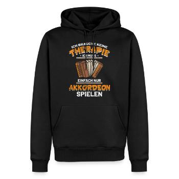 Ziehharmonika Akkordeon - Männer Premium Bio Hoodie - Schwarz - Vorne - Nico (187cm)