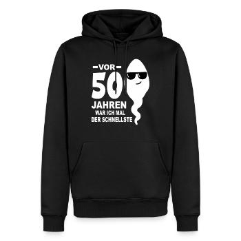 50. Geburtstag 50. Jahrestag 50 Jahre 50. Jubiläum - Männer Premium Bio Hoodie - Schwarz - Vorne - Nico (187cm)