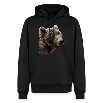 Bears Brown Bear Animal Motif Print Art Bear - Men’s Premium Organic Hoodie - black - Front - Nico (187cm)