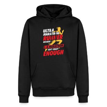 Ultramarathon Sport Ultramarathon Runner Cadeau - Sweat à capuche Premium bio Homme - noir - Devant - Nico (187cm)