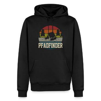 Scout Scouts Scout Association Retro - Men’s Premium Organic Hoodie - black - Front - Nico (187cm)