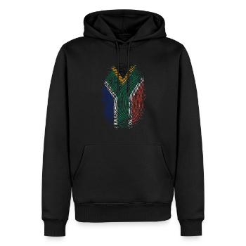 TEAM SOUTH AFRICA - Männer Premium Bio Hoodie - Schwarz - Vorne - Nico (187cm)