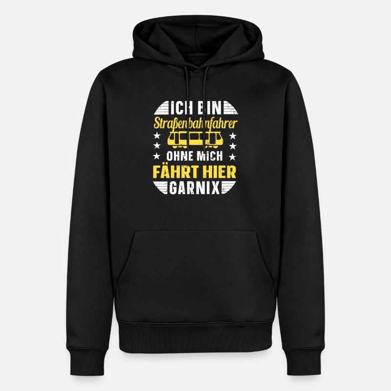 Straßenbahn Trambahn Stadtbahn Straßenbahnfahrer - Männer Premium Bio Hoodie - Schwarz