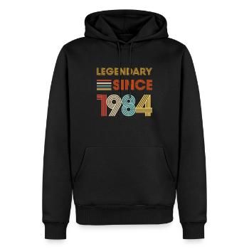 Vintage Legendary since 1984 Geburtstag - Männer Premium Bio Hoodie - Schwarz - Vorne - Nico (187cm)