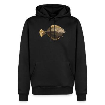 Scholle Heilbutt - Männer Premium Bio Hoodie - Schwarz - Vorne - Nico (187cm)