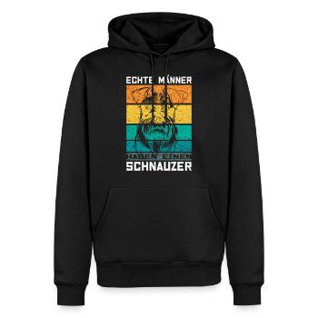 Zwergschnauzer Miniature Schnauzer Männer Hund - Männer Premium Bio Hoodie - Schwarz - Vorne - Nico (187cm)