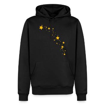 Gelbe Sterne - Männer Premium Bio Hoodie - Schwarz - Vorne - Nico (187cm)