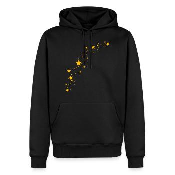 Gold Gelbe Sterne - Männer Premium Bio Hoodie - Schwarz - Vorne - Nico (187cm)
