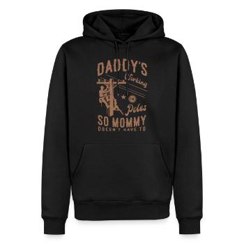 Lineman Funny - Men’s Premium Organic Hoodie - black - Front - Nico (187cm)