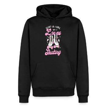 Cool Roller Skating Skate Girl - Männer Premium Bio Hoodie - Schwarz - Vorne - Nico (187cm)